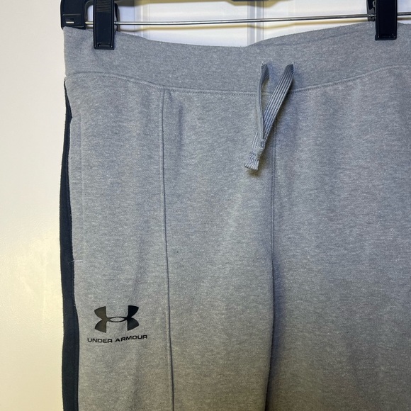 Under Armour Kids Gray and Black Joggers - Picture 2 of 5